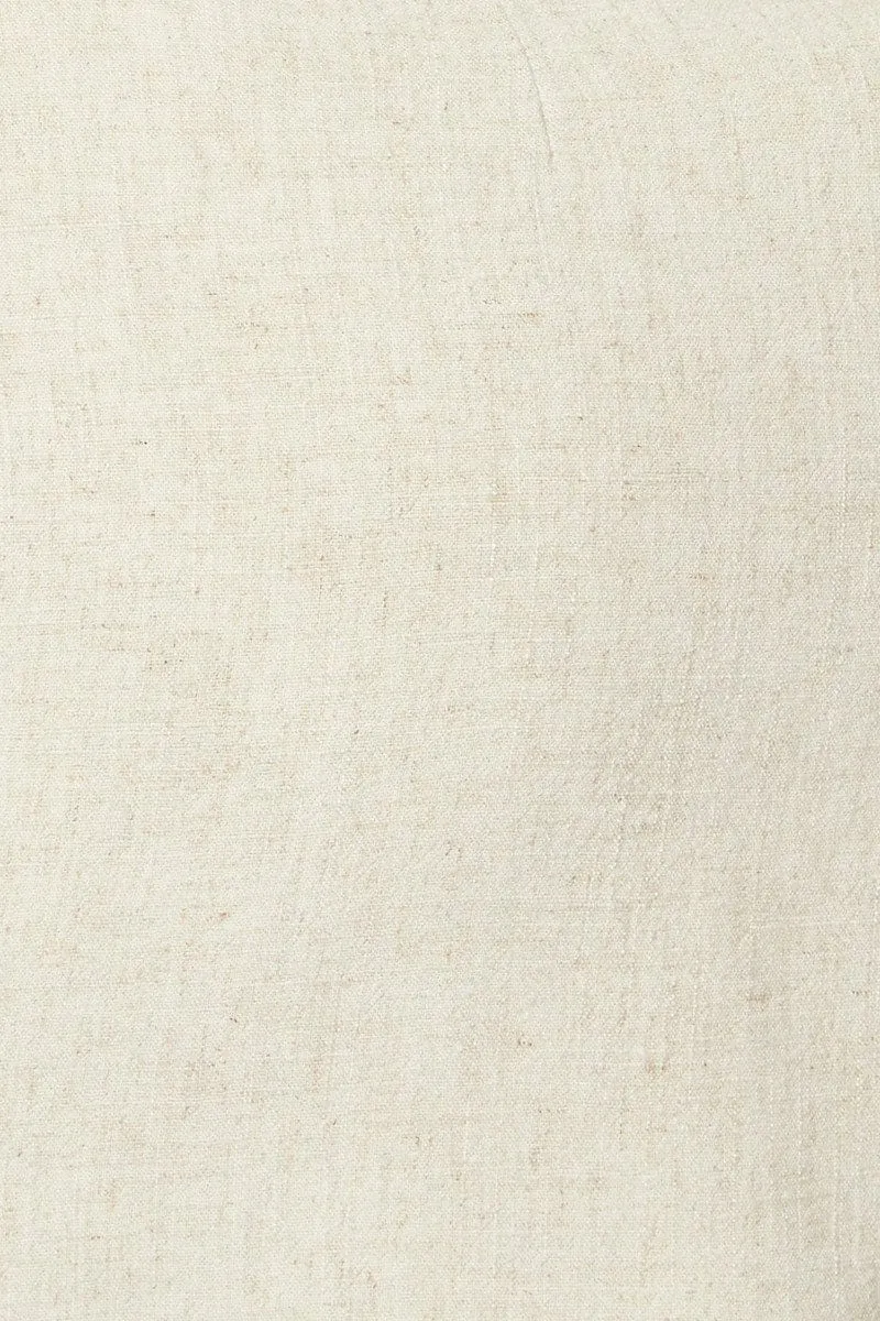 Beige A Line Dress Halter Neck