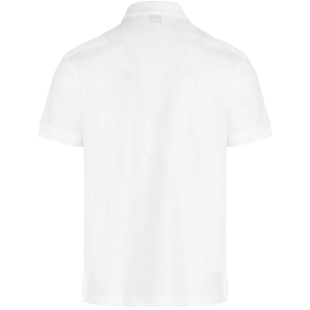 Burberry Branded Circle Logo White Polo Shirt