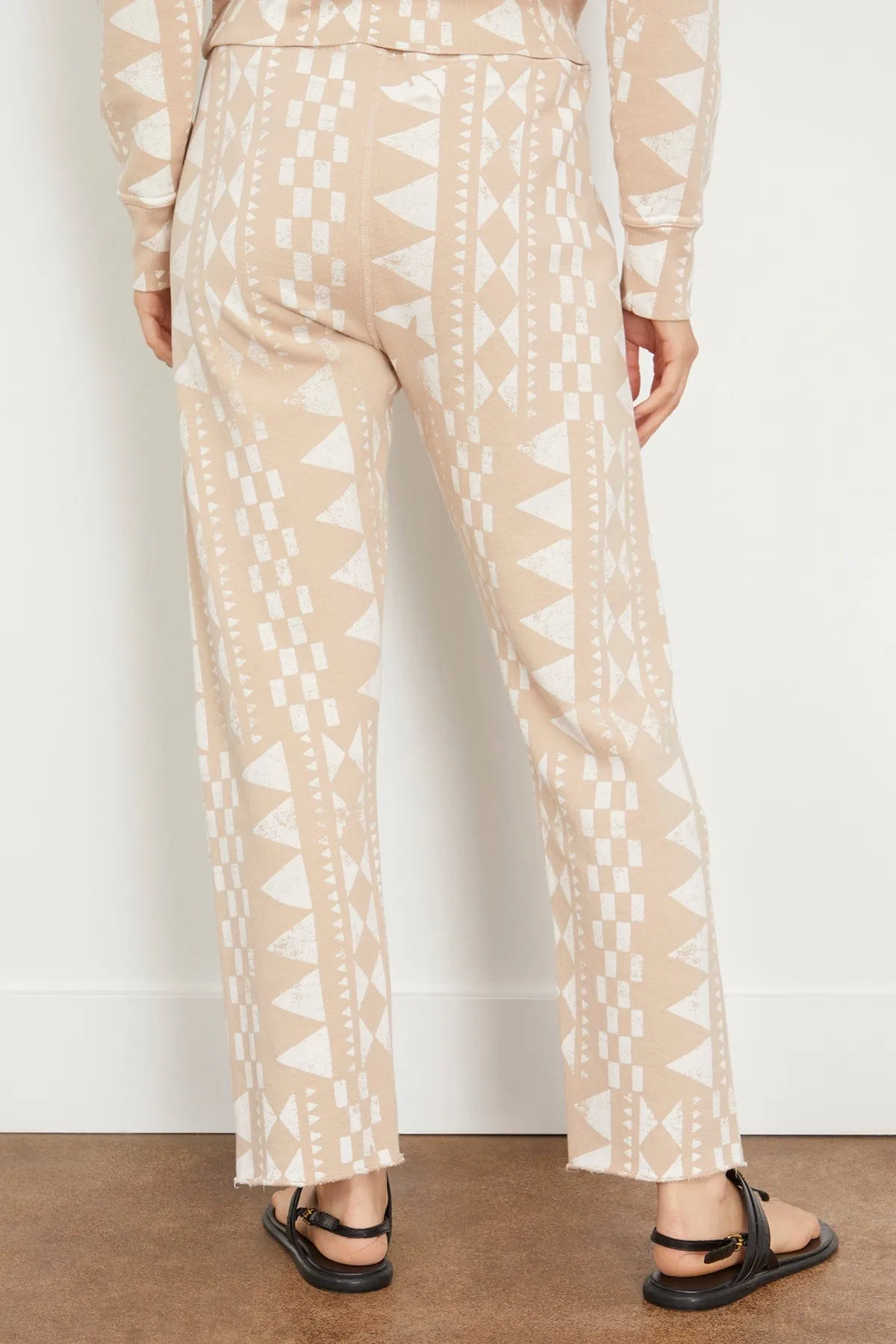 Cape Sweatpant in Camel/Dirty White