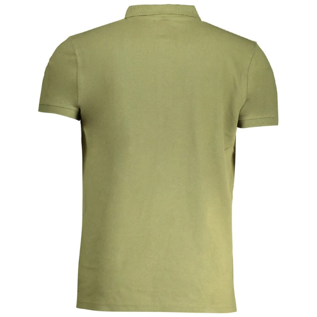 Cavalli Class Bold Logo Green Polo Shirt