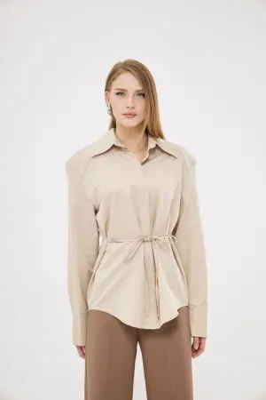 Classic Beige Buttoned Up Shirt