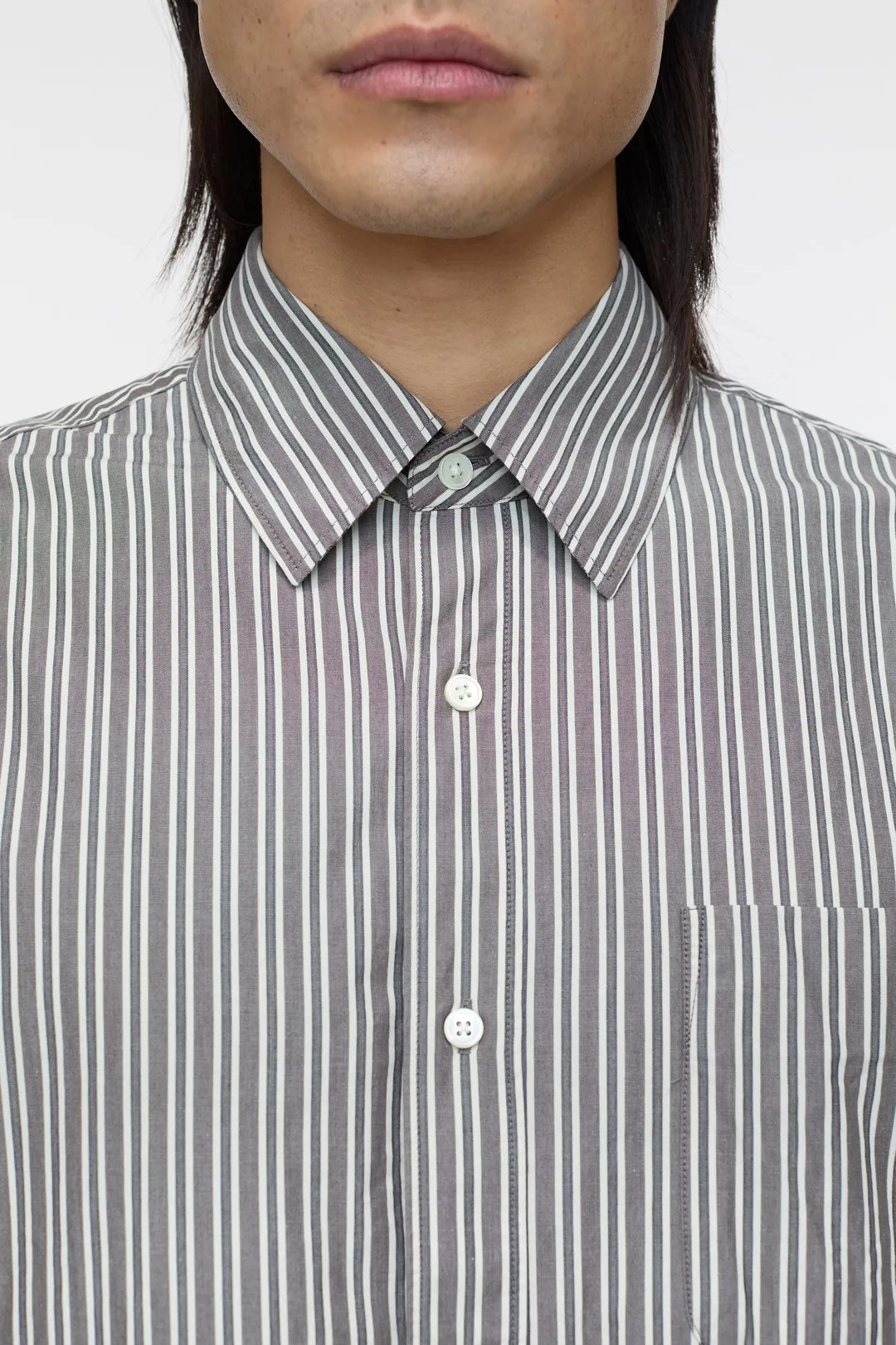 CLOSED MENS STRIPED SHIRT - TEAK WOOD