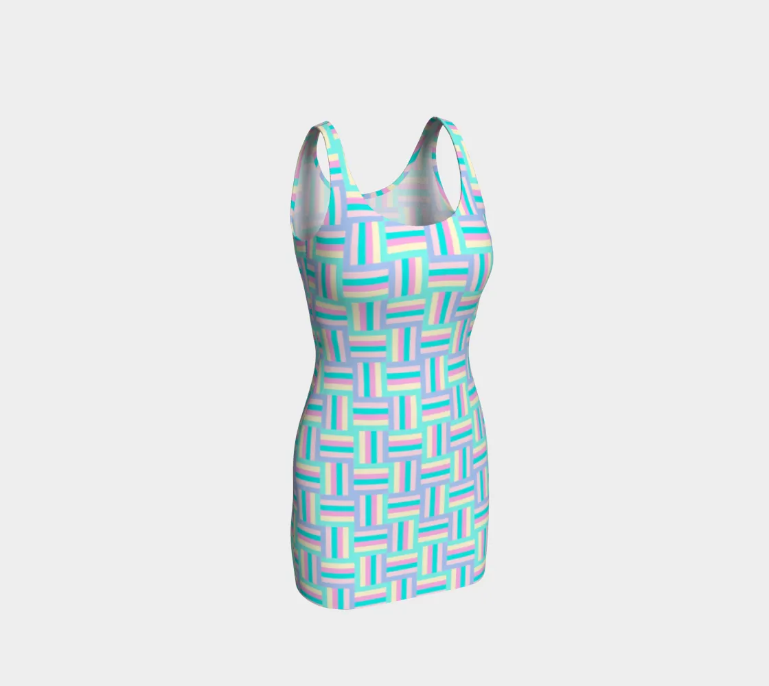 Color Matrix Bodycon Dress