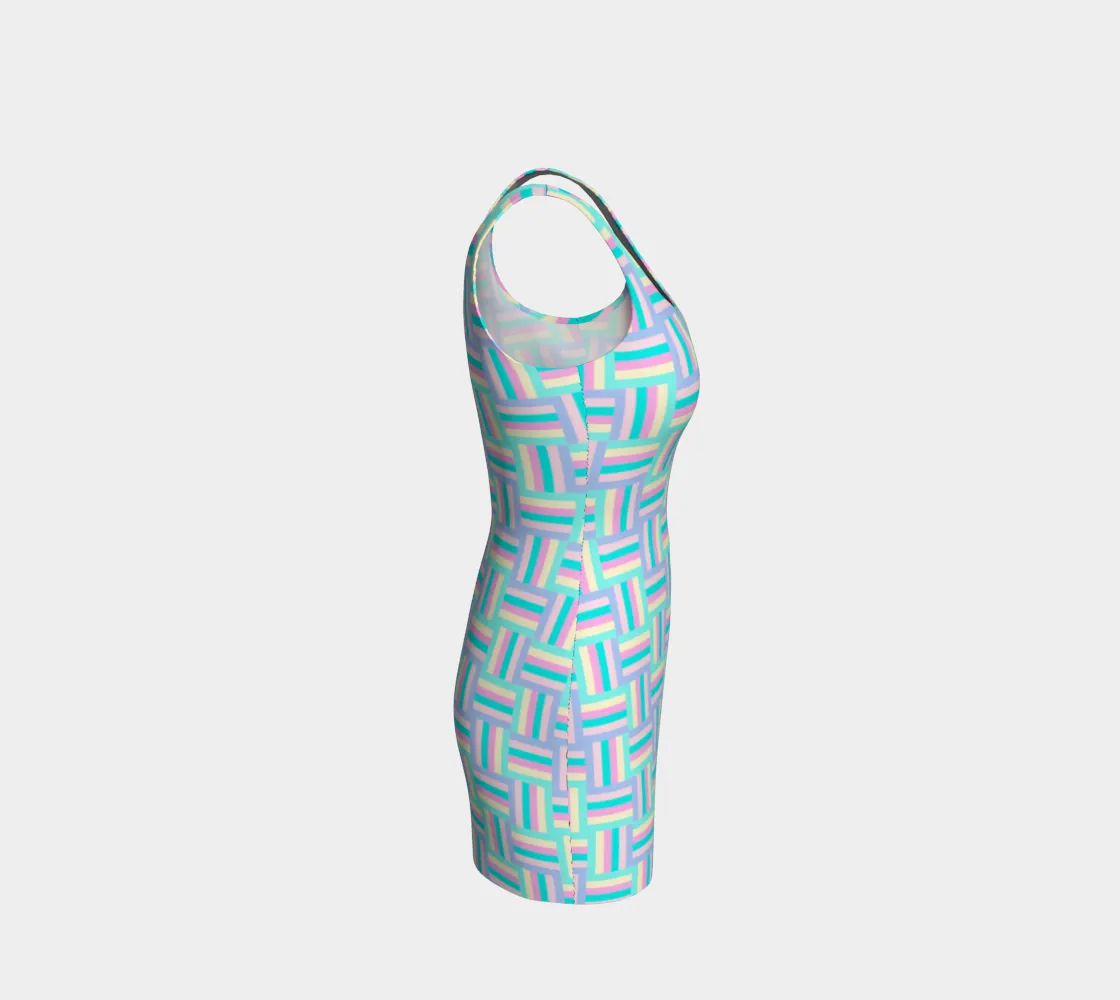 Color Matrix Bodycon Dress