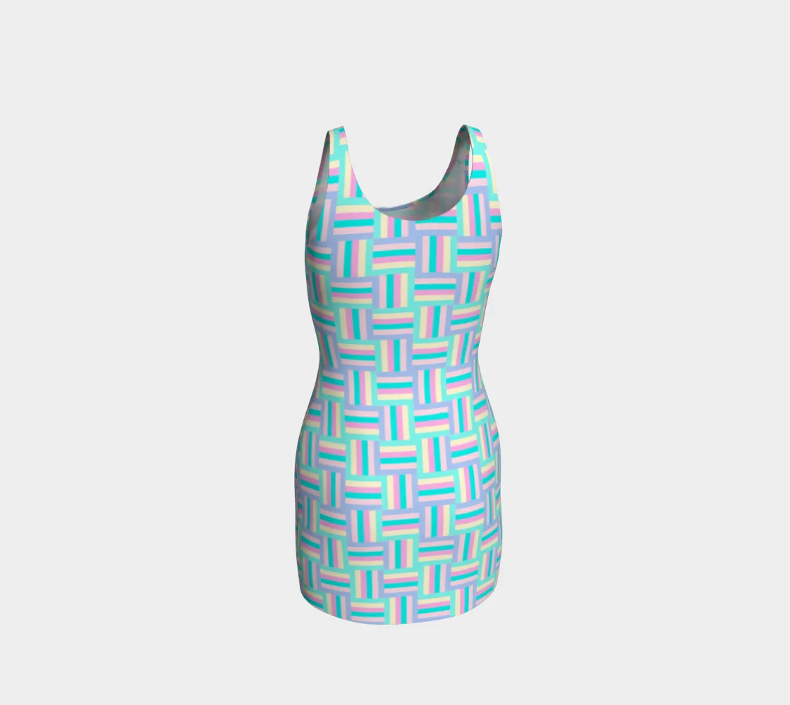 Color Matrix Bodycon Dress