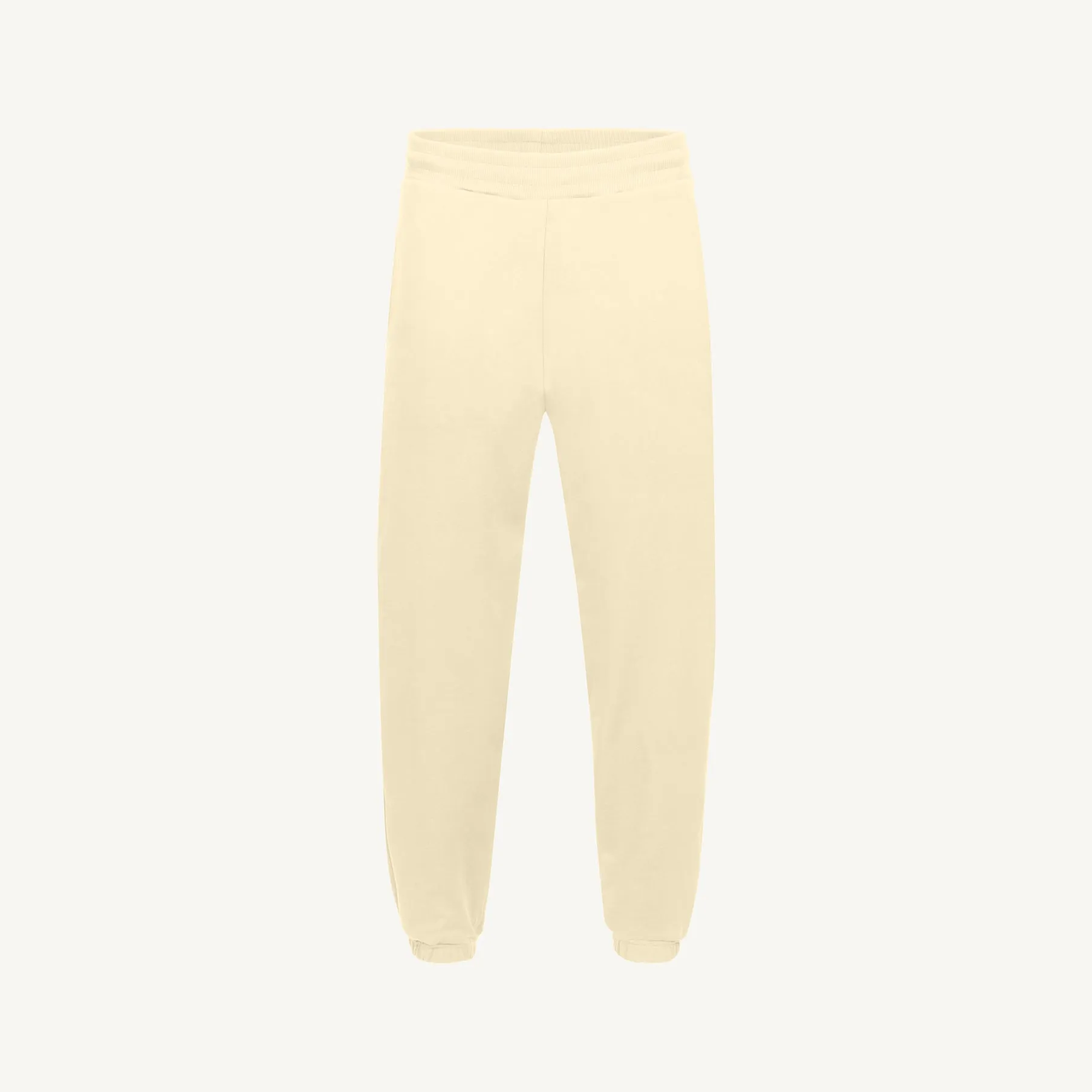 Cream Relaxed Sweatpants Mockups.