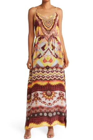 Designer Spaghetti Strap Long Dress