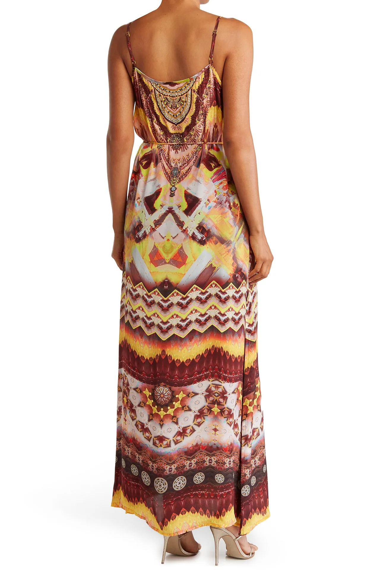 Designer Spaghetti Strap Long Dress