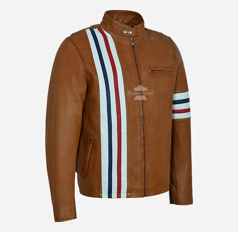 Easy Rider Men's Leather Biker Style Motorcycle Jacket