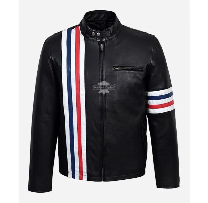 Easy Rider Men's Leather Biker Style Motorcycle Jacket