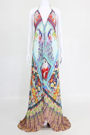 Filter Aqua Designer Maxi  Dress