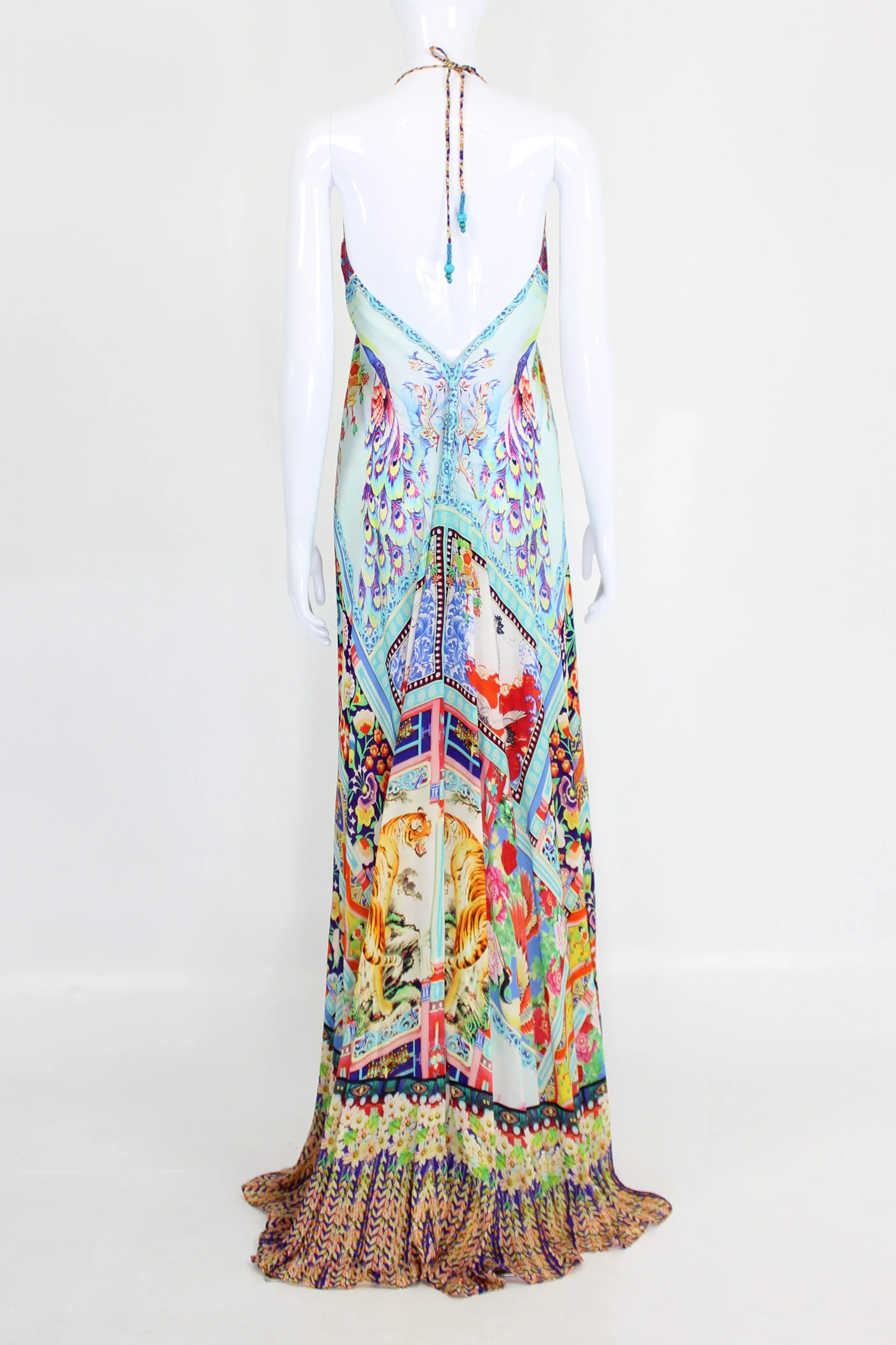 Filter Aqua Designer Maxi  Dress