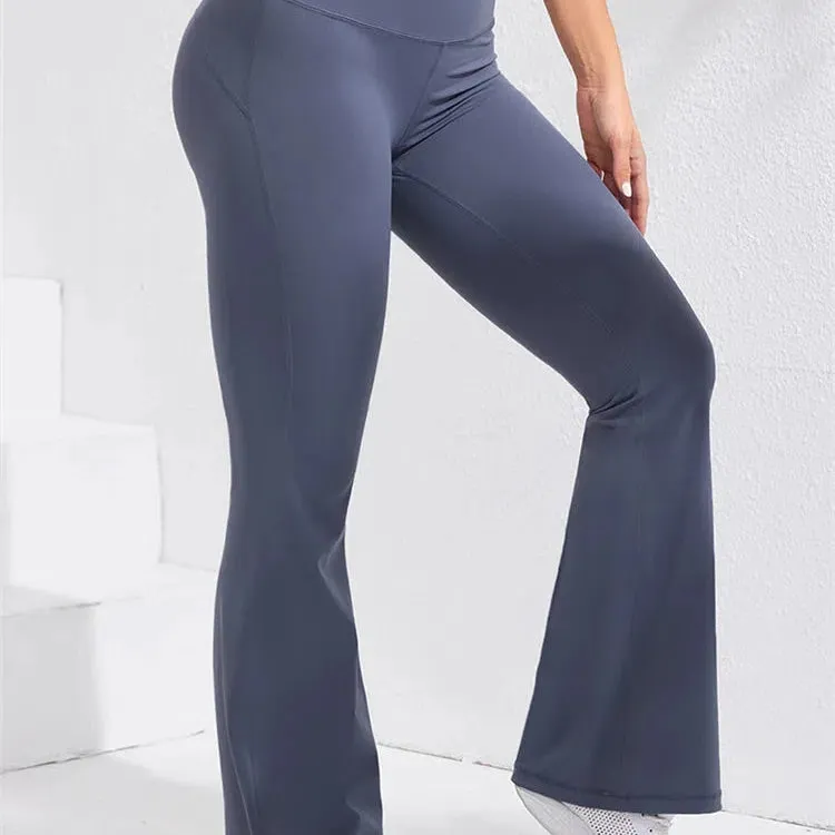 Flare Leggings Yoga Women High Waist Wide Leg Pants Slim Fit