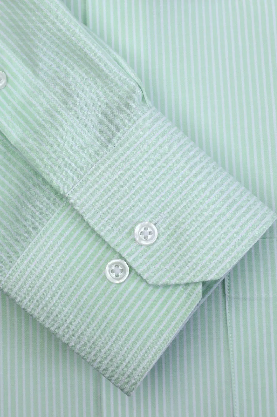 Green Pinstripe Formal Shirt