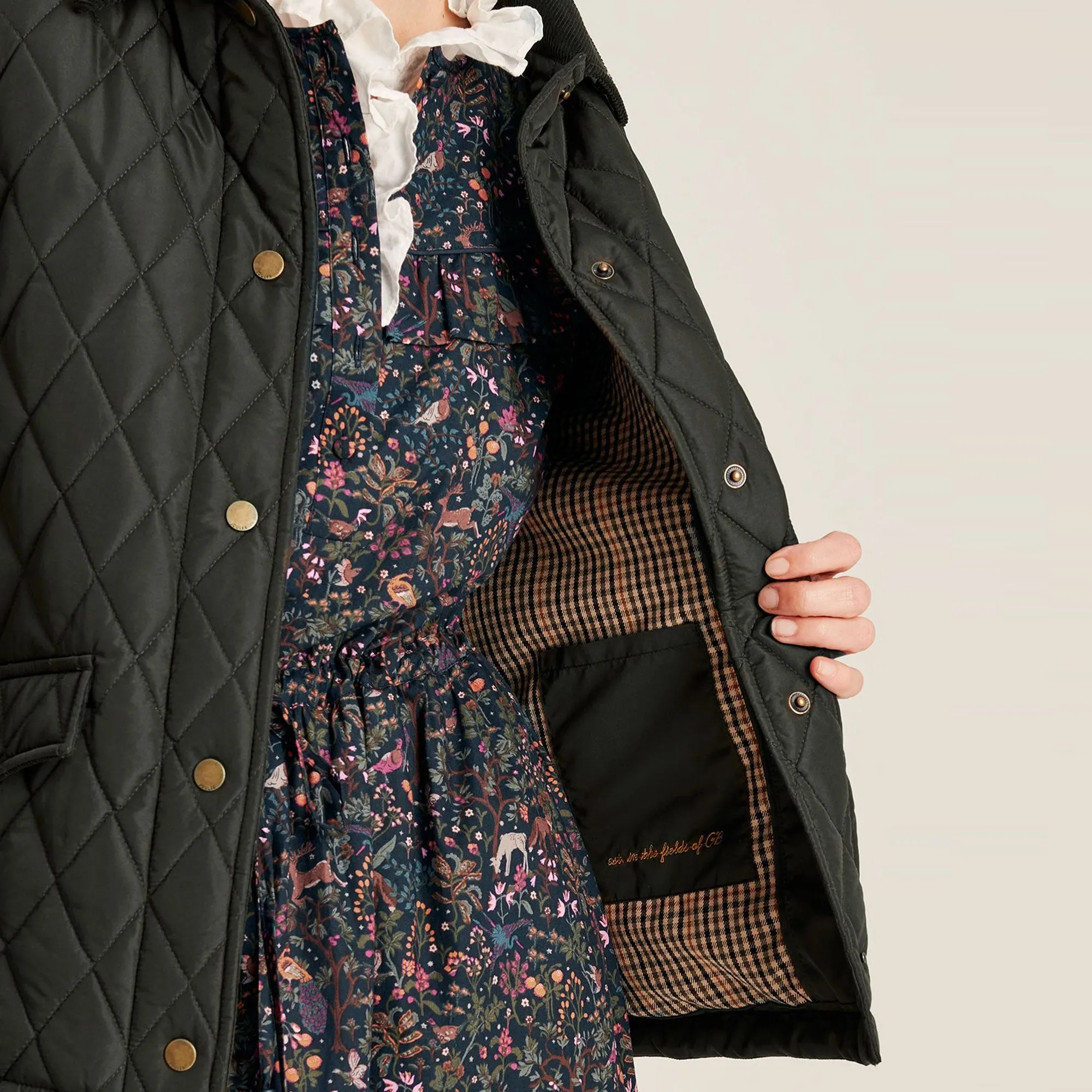 Joules Ladies Arlington Cropped Showerproof Quilted Jacket