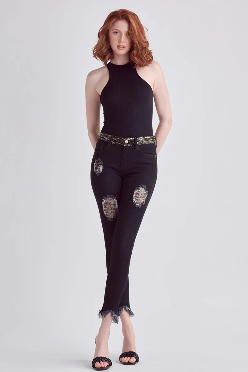 Keira Mid Rise Skinny Jeans