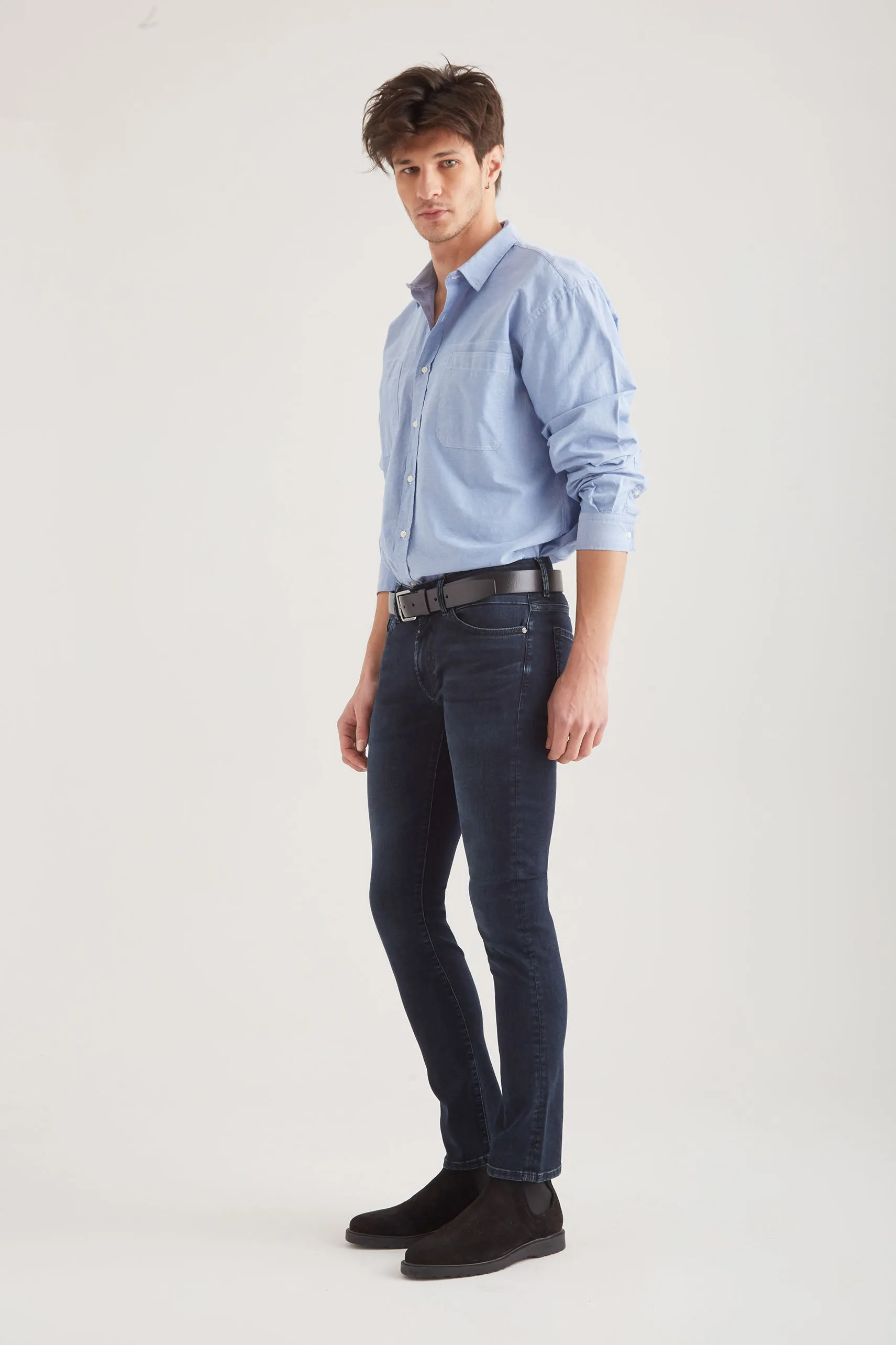 Leo - Slim Fit Stretch - Blue Black