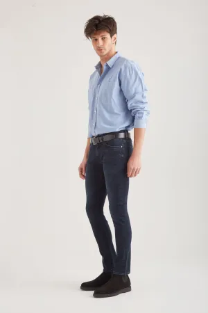 Leo - Slim Fit Stretch - Blue Black
