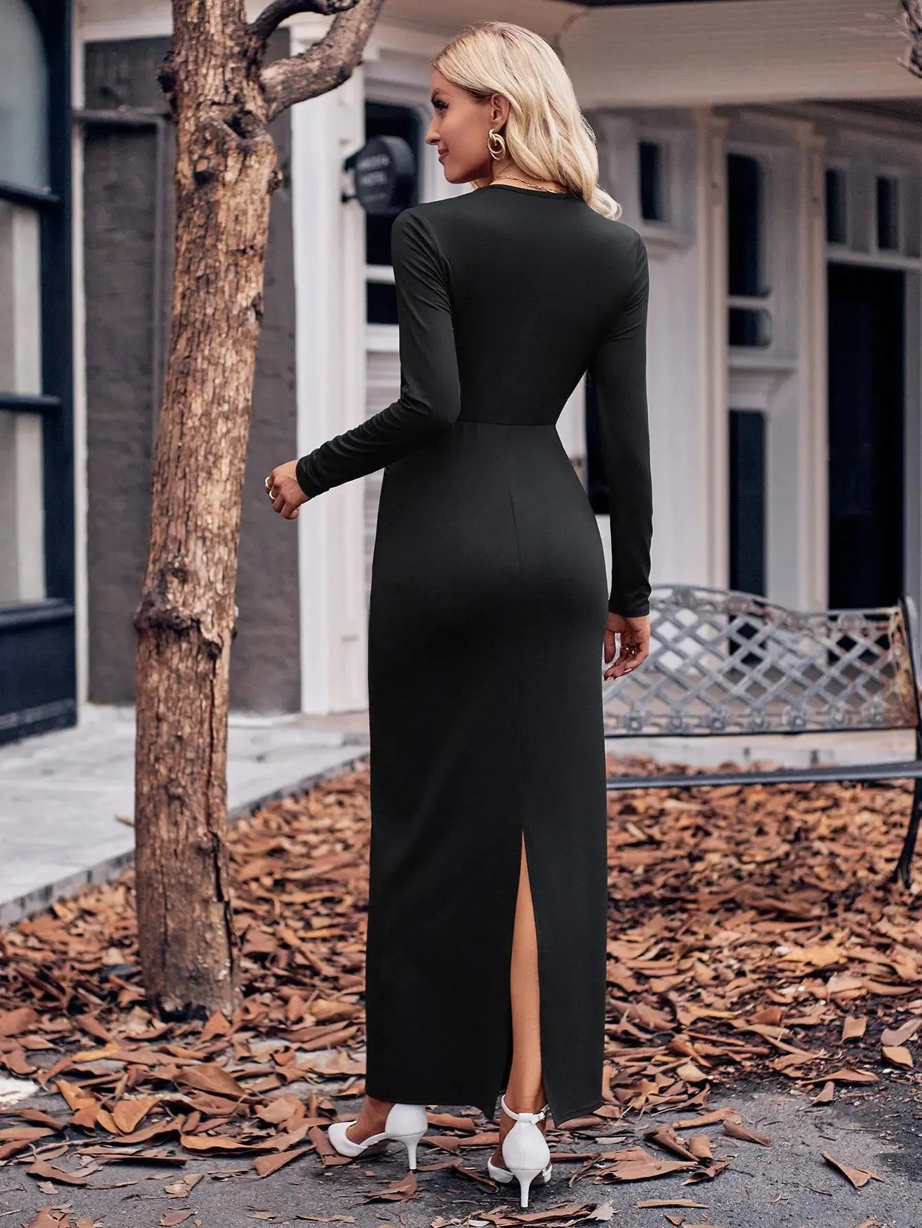 Long Sleeve Bodycon Maxi Dress