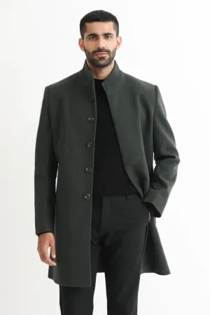 Man Winter Over Long Coat Green Trench Coat Casual Business Coat Woolen jacket long Tweed Stylish Winter Outwear Jacket Customized Coat New Year Gift For Him