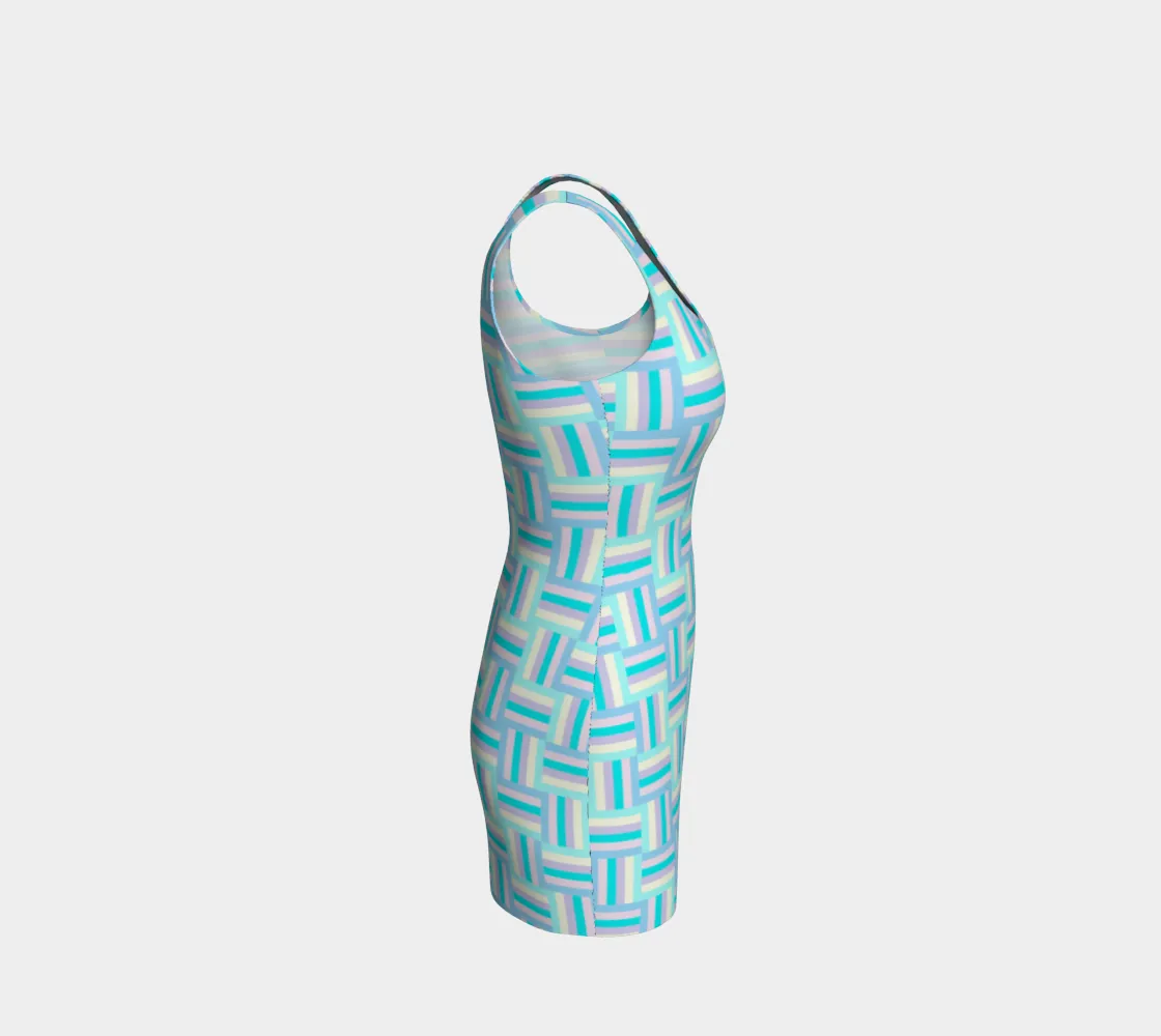 Matrix and STripes Bodycon Dress