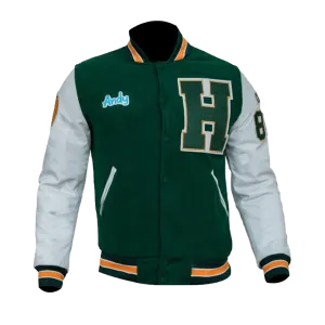 Mens Stranger For Things Eddie Munson Varsity Joseph Quinn Green Jacket | Mens Stranger Things Eddie Munson Varsity Bomber Jacket