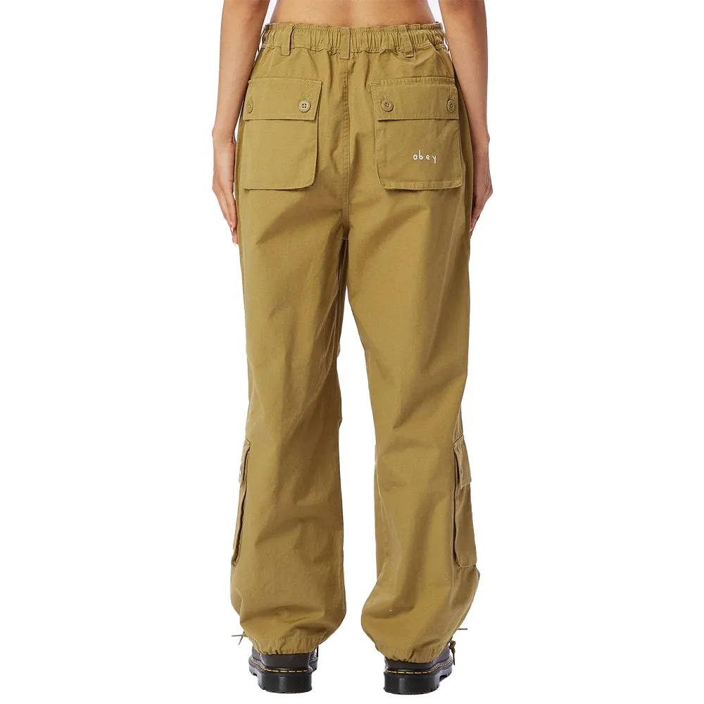 OBEY RAINE UTILITY CARGO PANT // OLIVE OIL