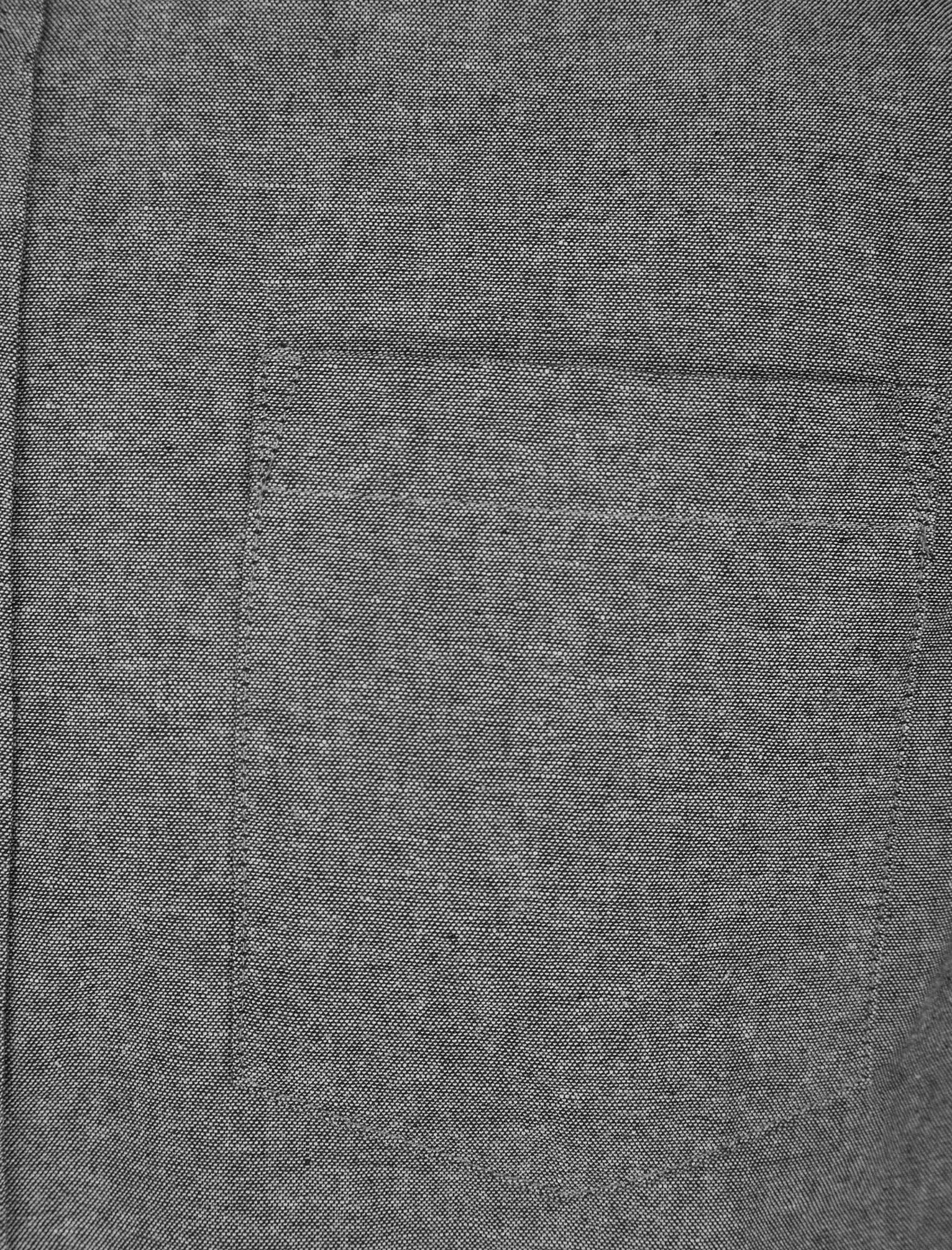 Pompei Cotton Chambray Long Sleeve Shirt in Black - Tokyo Laundry