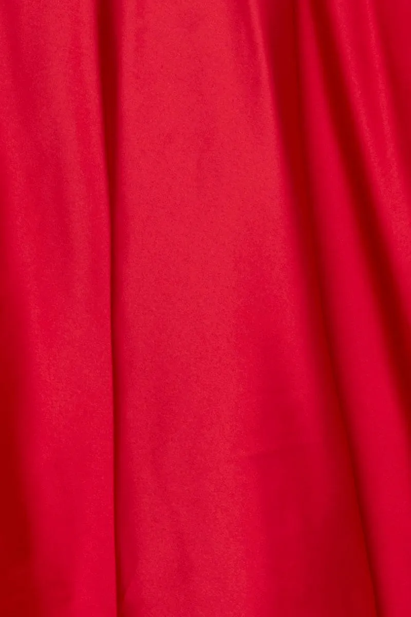 Red A Line Dress Midi
