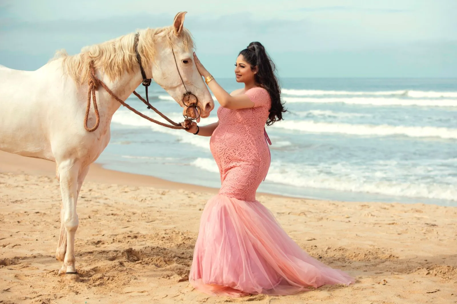 Rent a of Pink Maternity Wear Long Gown