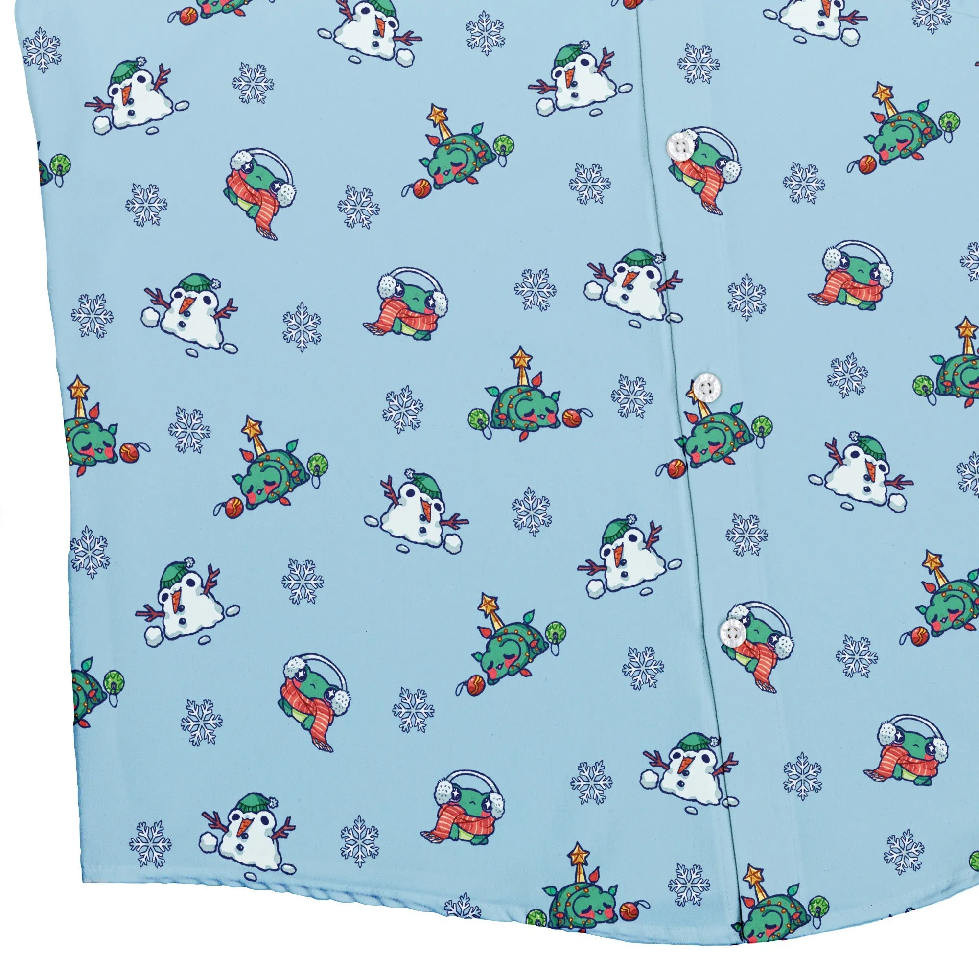 Snowing Frogs Button Up Shirt