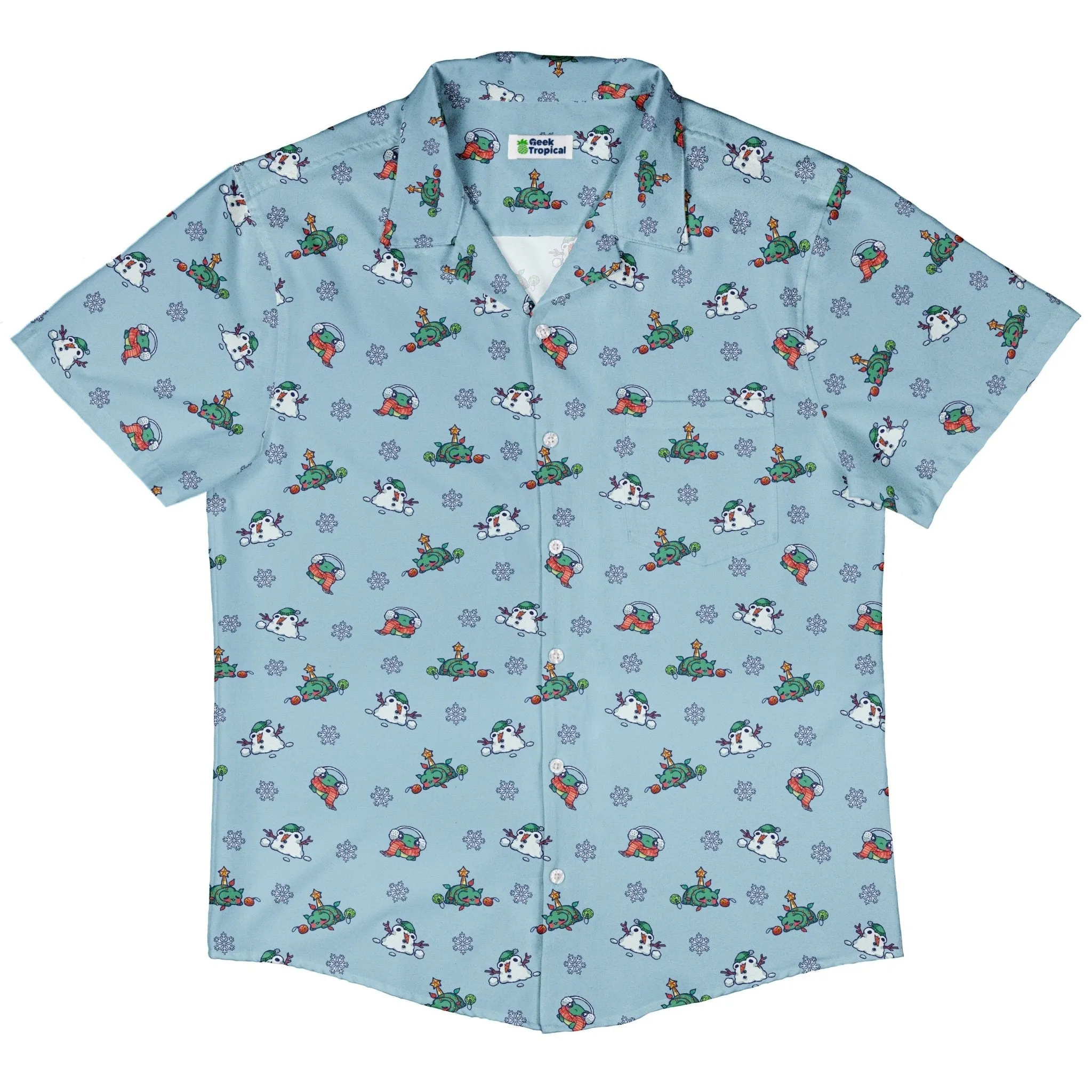 Snowing Frogs Button Up Shirt