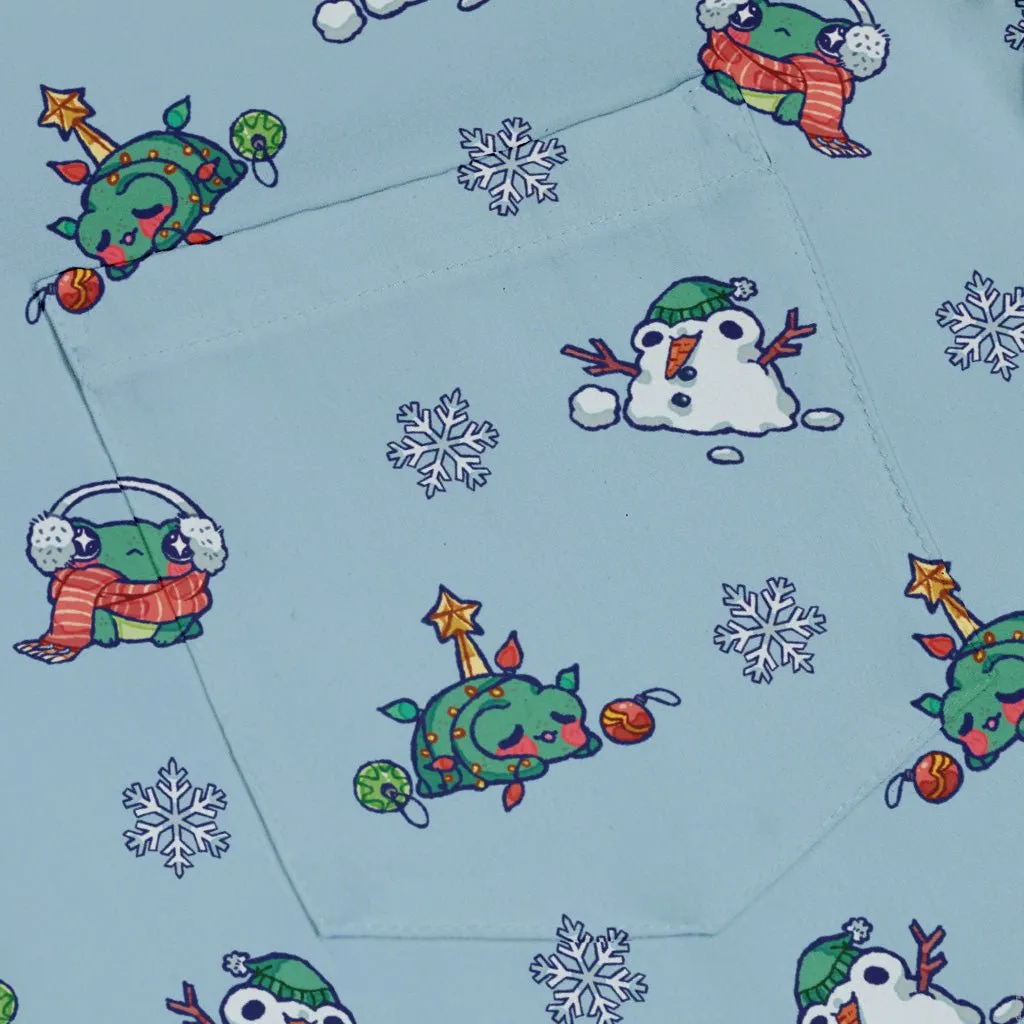 Snowing Frogs Button Up Shirt