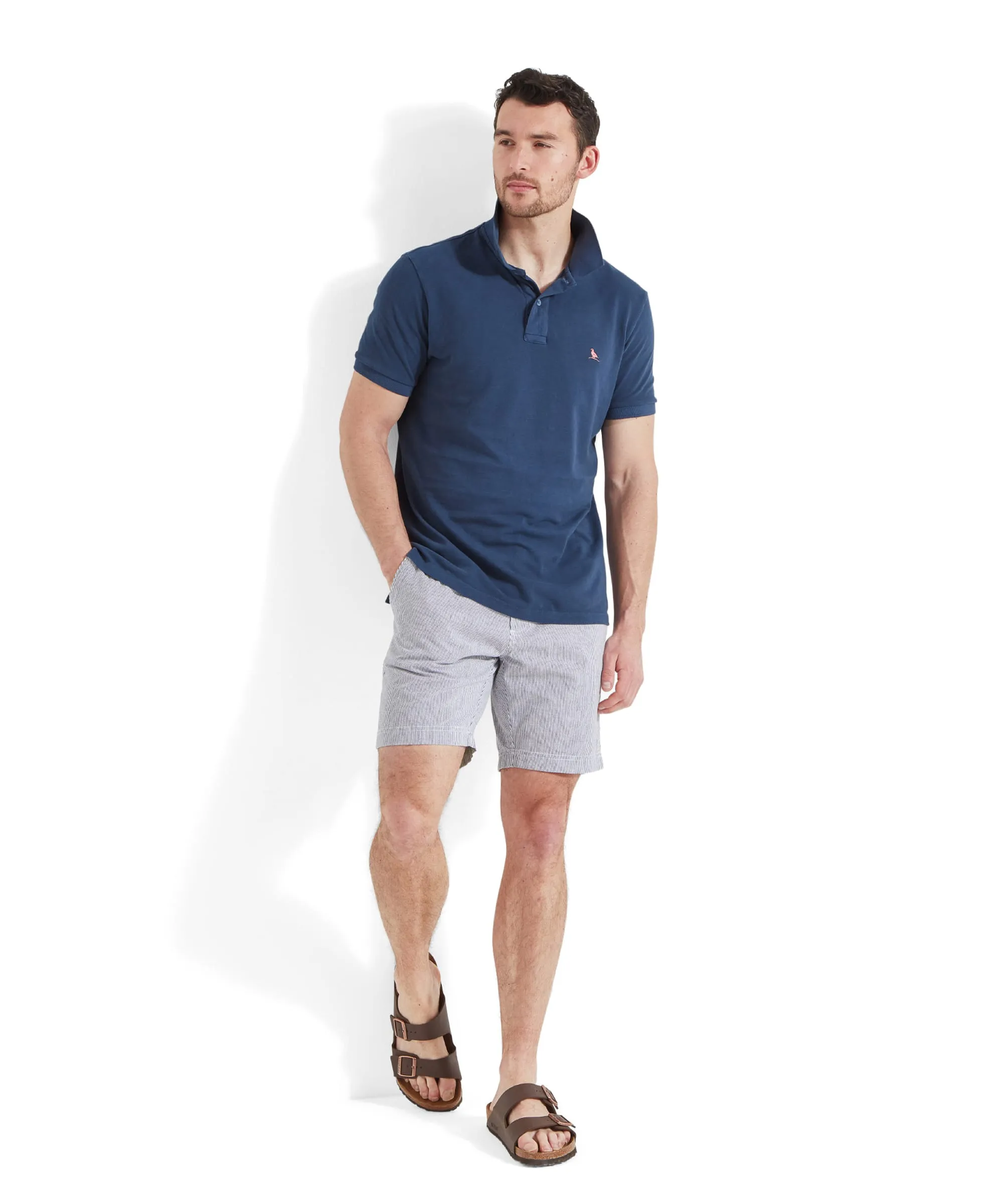 St Ives Garment Dyed Polo Shirt - French Navy