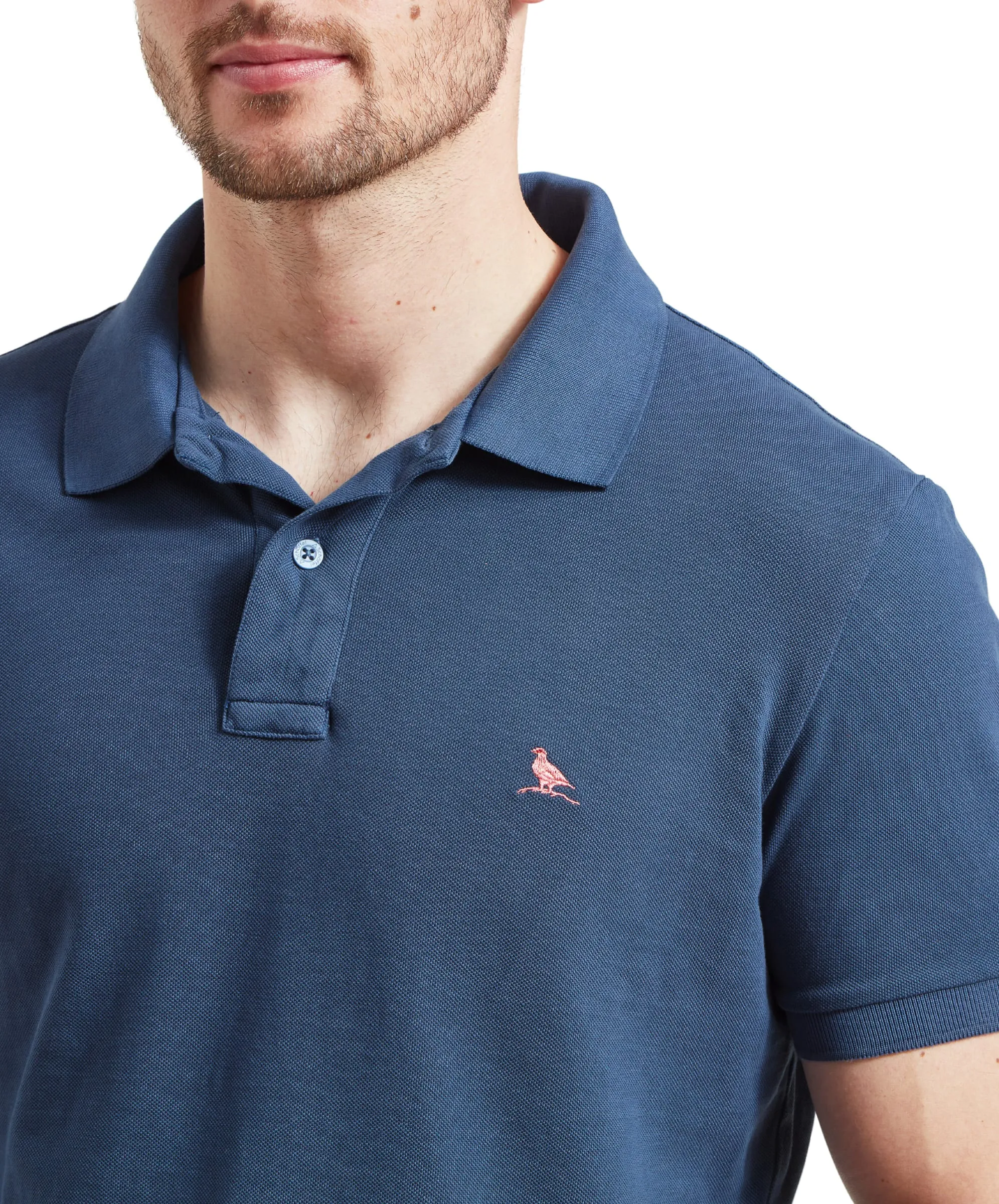 St Ives Garment Dyed Polo Shirt - French Navy