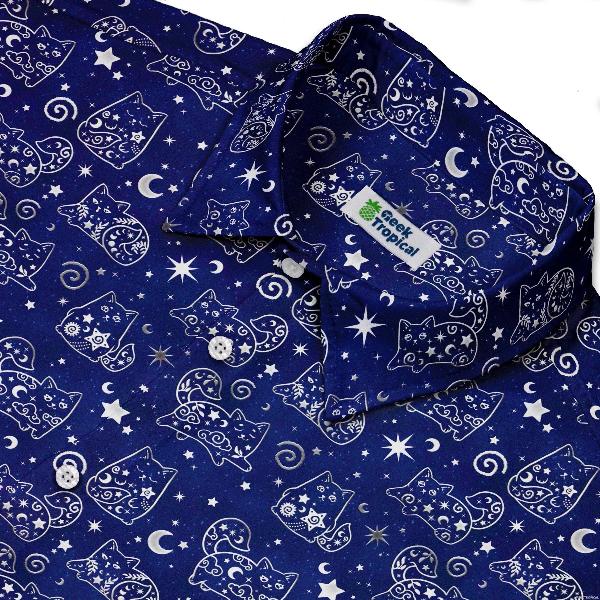 Star Cats Button Up Shirt