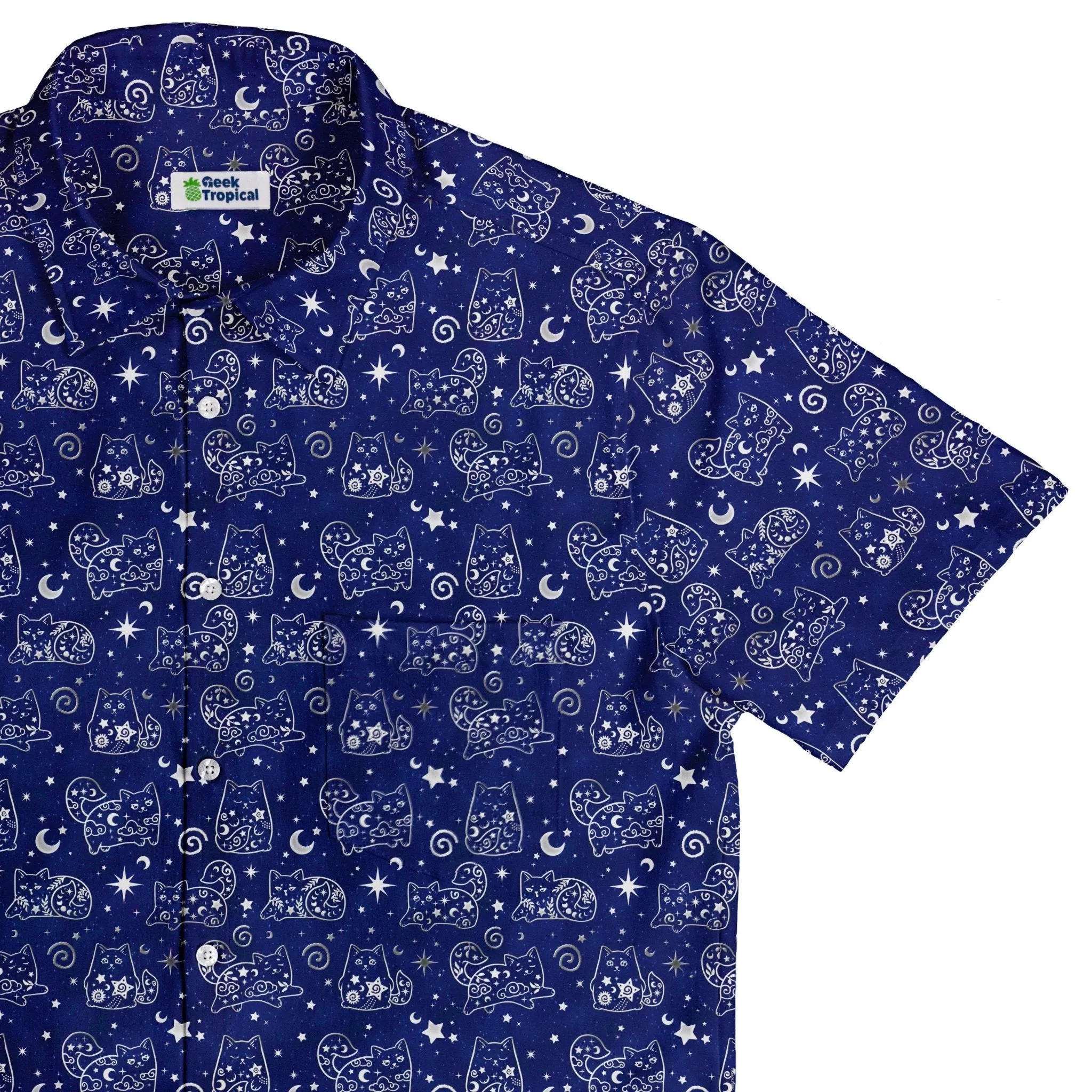Star Cats Button Up Shirt