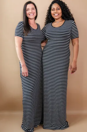 Tall Striped T-Shirt Maxi Dress