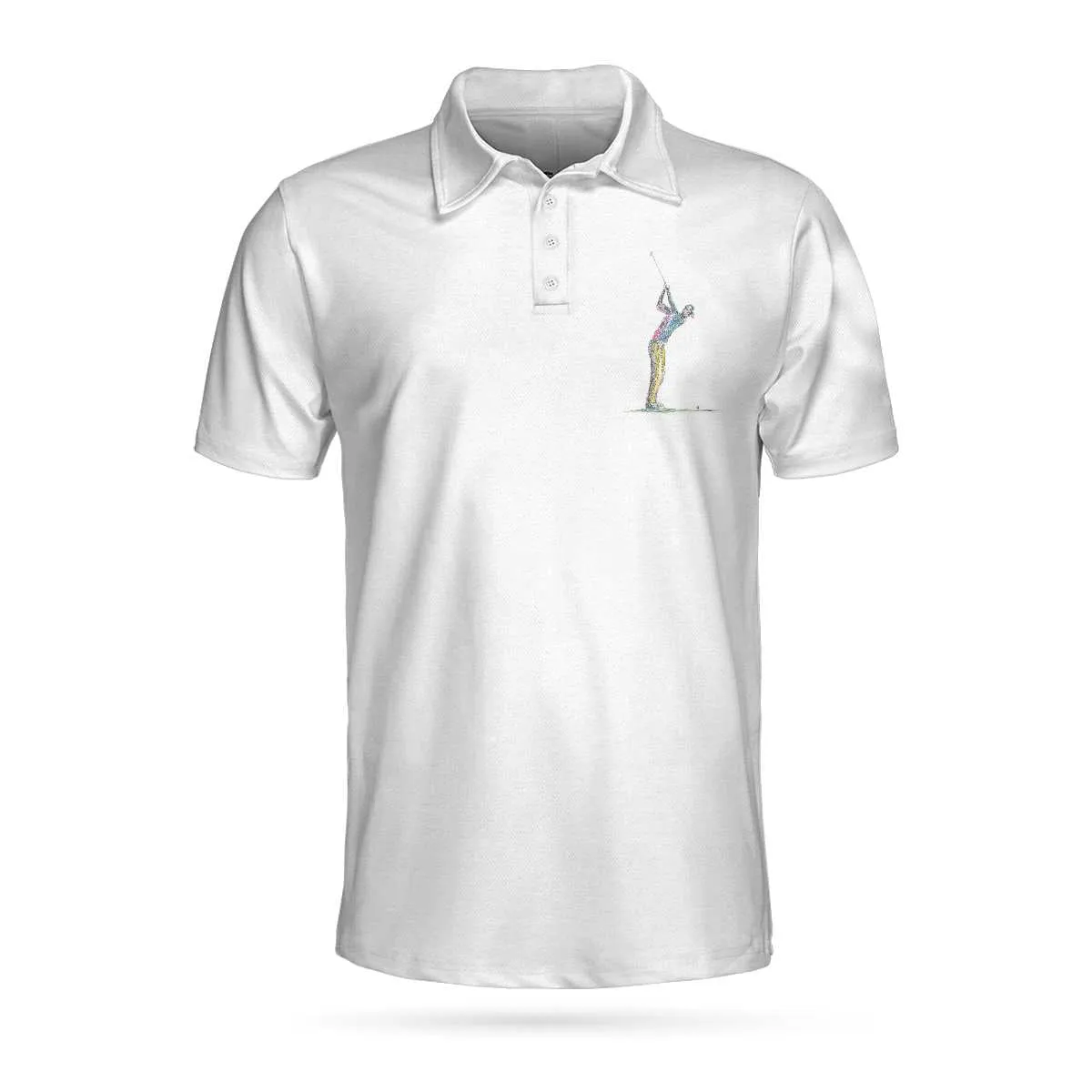 Things My Dad Love Golfing And Bourbon Whiskey Golf Polo Shirt, White Drinking Golfer Polo Shirt For Men Coolspod