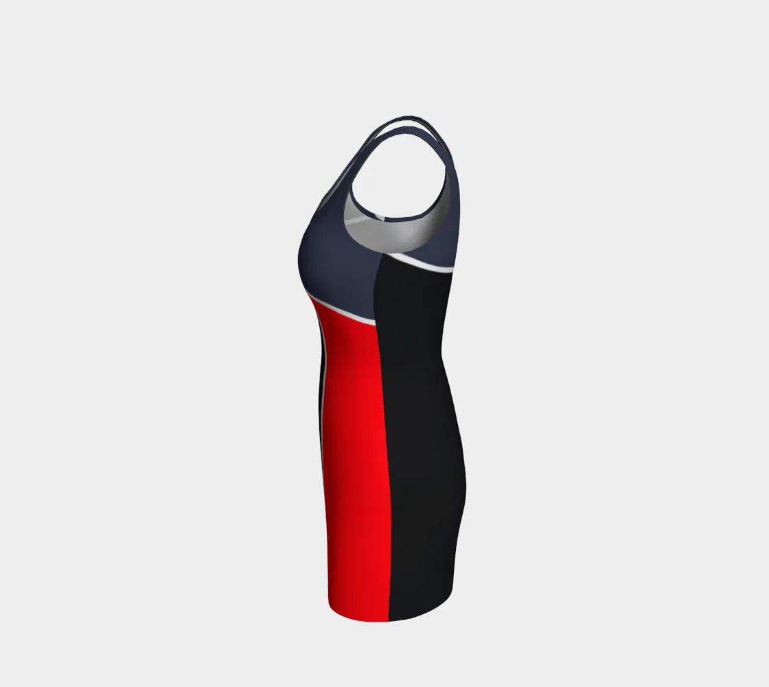 Tricolor Bodycon Dress