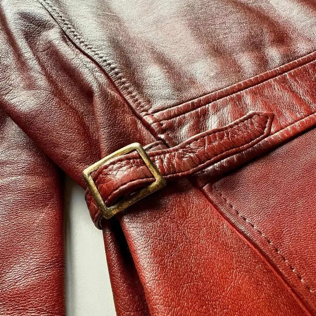 Vintage Reddish Brown Leather Jacket