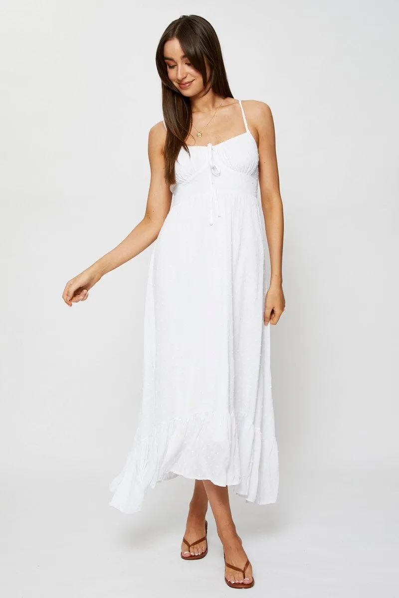 White A Line Dress Maxi